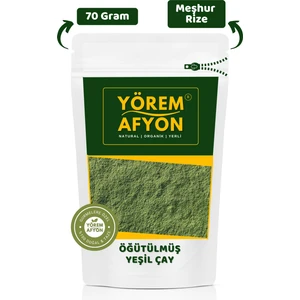 Yörem Afyon Rize Yöresinden Dağ Eteklerinde Toplanmış Saf Öğütülmüş, Toz Yeşil Çay (CamelliaSsinensis) | 70Gr.