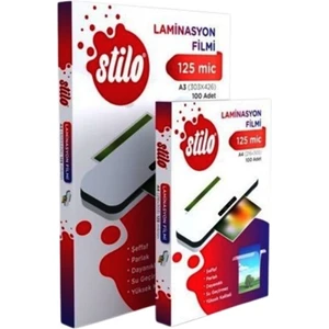 Laminasyon Film A4 125MIC 100LÜ Pvc Kaplama Kağıdı