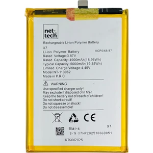 Teknonet Omix X7 Uyumlu Nettech X7/BP1903 5000 Mah Batarya