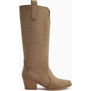 Frida Vizon Süet Western Kadın Çizme