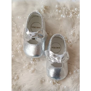 Alice Silver Hakiki Deri Bebek Makosen Patik