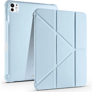 Apple iPad Pro 11 M5 (2025) Yatay ve Dikey Standlı Antişok Köşe Korumalı Kalemlikli Origami Slikon Kılıf 