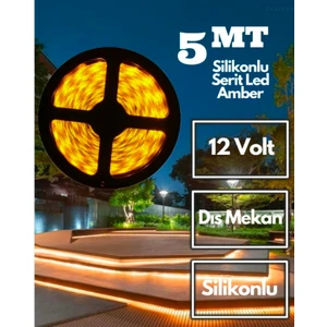 Dış Mekan Silikonlu Amber Renk Şerit LED CT-4492