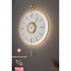 MetaQuartz Aksesuar(Orta Boy 37*55 cm)Timelles Kristal , (3 Pil Dahil ) Quartz Mekanizmalı , Dekoratif Metal Duvar Saati