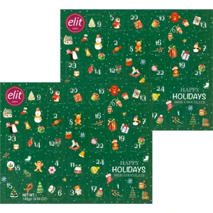 Elit Çikolata Advent Calender Kutu Madlen Sütlü Çikolata 140g 2'li Set Glutensiz