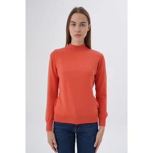 Trist Star Kadın %100 Organik Pamuk Yarım Balıkçı Yaka Triko Kazak Örme Bluz TRIST-6104