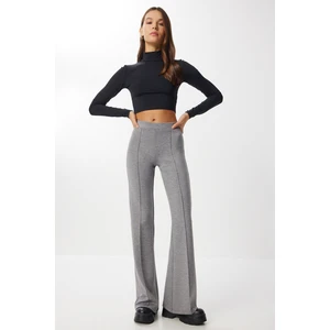 Happiness İstanbul Ispanyol Paça Esnek Modal Tayt LUB0243 Antrasit