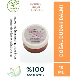 Purezer Natural Doğal Dudak Balmı / Lip Balm 10 ml