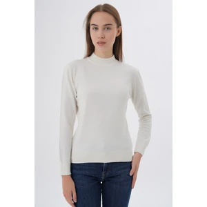 Trist Star Kadın %100 Organik Pamuk Yarım Balıkçı Yaka Triko Kazak Örme Bluz TRIST-6104