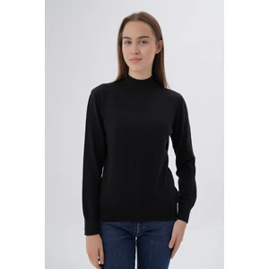 Trist Star Kadın %100 Organik Pamuk Yarım Balıkçı Yaka Triko Kazak Örme Bluz TRIST-6104