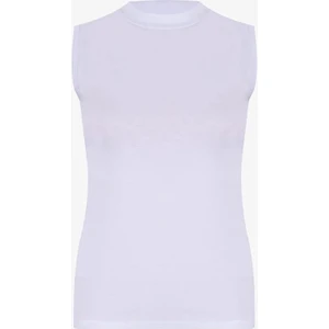 Kadın Kolsuz Likralı Pamuklu Yarım Balıkçı Body