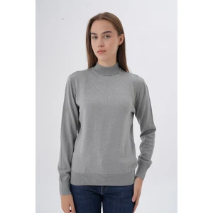 Trist Star Kadın %100 Organik Pamuk Yarım Balıkçı Yaka Triko Kazak Örme Bluz TRIST-6104