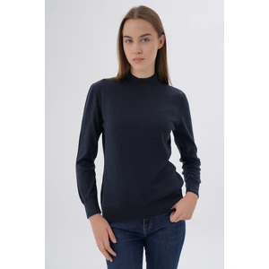 Trist Star Kadın %100 Organik Pamuk Yarım Balıkçı Yaka Triko Kazak Örme Bluz TRIST-6104