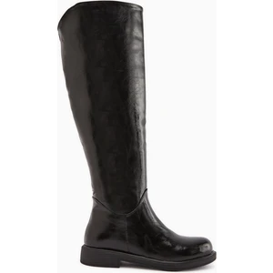 Henni Siyah Geniş Konçlu Kadın Çizme