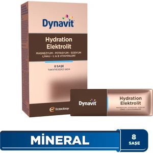 Hydration Elektrolit 8 Saşe - Hidrasyon Elektrolit Dengesi - Potasyum, Magnezyum, Sodyum, Çinko, Folik Asit, C ve B Vitaminleri