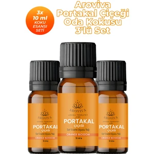 Portakal Çiçeği Oda Kokusu 3'lü Set- Doğal Esansiyel Uçucu Yağ, Difüzör Esansı, Buhurdanlık Yağı
