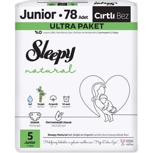 Bebek Bezi Natural Beden: 5 (11- 18KG) Junior 78 Adet Ultra Pk
