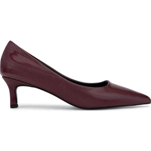 Tamer Tanca Kadın Suni Deri Bordo Topuklu Ayakkabı 735 8318 Bn Ayk SK25-26 K.bordo