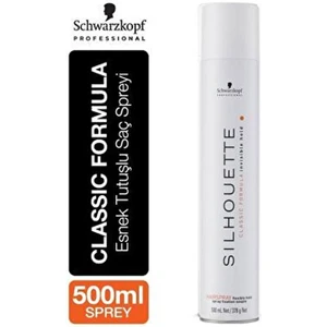 Silhouette Saç Spreyi Esnek Tutucu Beyaz 500 ml Hızla Kuruyan Formül