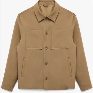 Uzun Kollu Cep Detaylı Düğmeli Gömlek Yaka Slim Fit Mevsimlik Ceket