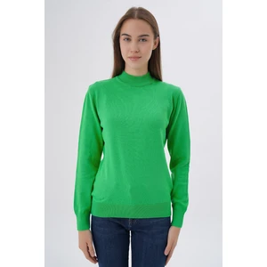 Trist Star Kadın %100 Organik Pamuk Yarım Balıkçı Yaka Triko Kazak Örme Bluz TRIST-6104