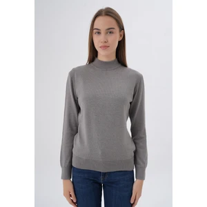 Trist Star Kadın %100 Organik Pamuk Yarım Balıkçı Yaka Triko Kazak Örme Bluz TRIST-6104