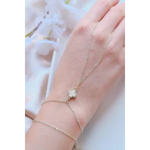 Silver Doğal Taşlı Yonca Şahmeran