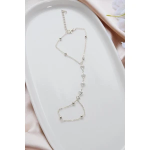 Silver Zirkon Taşlı Ucgen Şahmeran