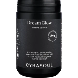DreamGlow Kolajen Peptitleri (Tip 1 & Tip 3), Melisa, Mayıs papatyası, Hyaluronik asit, L-Teanin ve Vitamin C İçeren Takviye Edici Gıda (Sleep&Beauty)