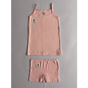 Kız Çocuk Atlet- Şort Takım 6 Atlet 6 Şort Fitilli Ip Askılı Atlet- Şort Takım ( 12 Parça )