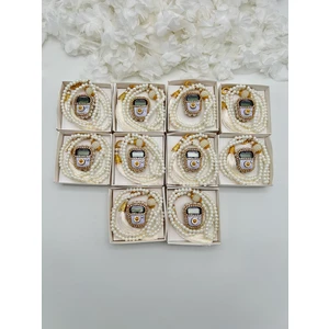 Lena Gift Workshop 10 Adet Hediyelik Çeyizlik Kutulu Tesbih ve Taşlı Zikirmatik Seti ( Mevlit-Sünnet-Hac-Umre)