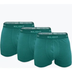 Erkek Yeşil 3 Lü Paket Pamuk Elastan Boxer 3M075