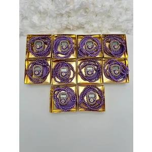 Lena Gift Workshop 10 Adet Hediyelik Çeyizlik Gold Kutulu Tesbih ve Taşlı Zikirmatik Seti ( Mevlit-Sünnet-Hac-Umre)