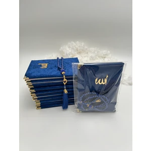 Lena Gift Workshop 10 Adet Hediyelik Jelatinde Kadife Yasin Cüzü ve Inci Tesbih Seti ( Mevlit-Hac-Umre)