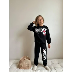 Miniko Kids Erkek Çocuk Spiderman Baskılı 3 Iplik Şardonlu Eşofman Takımı