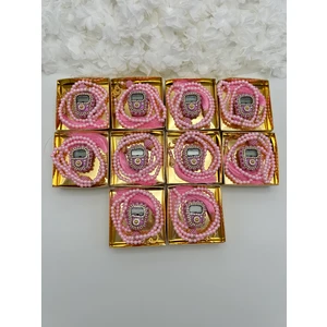 Lena Gift Workshop 10 Adet Hediyelik Çeyizlik Gold Kutulu Tesbih ve Taşlı Zikirmatik Seti ( Mevlit-Sünnet-Hac-Umre)