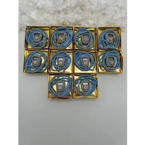 Lena Gift Workshop 10 Adet Hediyelik Çeyizlik Gold Kutulu Tesbih ve Taşlı Zikirmatik Seti ( Mevlit-Sünnet-Hac-Umre)