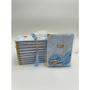 Lena Gift Workshop 10 Adet Hediyelik Jelatinde Kadife Yasin Cüzü ve Inci Tesbih Seti ( Mevlit-Hac-Umre)