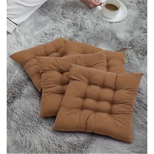 İstanbul Kumaş 4’lü Sandalye Minderi – Bağcıklı, Çökme Yapmaz Sünger Dolgulu, Yıkanabilir – 40X40 cm