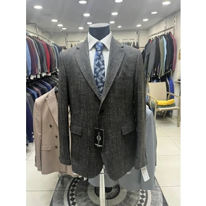 Kışlık Regular Kesim Yün  Erkek Ceketi