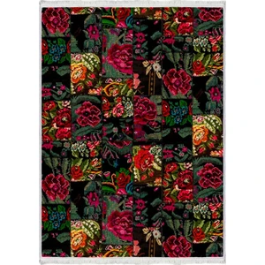 Bazaar Forum Pamuk Taban Dijital Baskı Kaymaz Tüy Dökmeyen Makinada Yıkanabilir Salon Halısı Mutfak Halısı