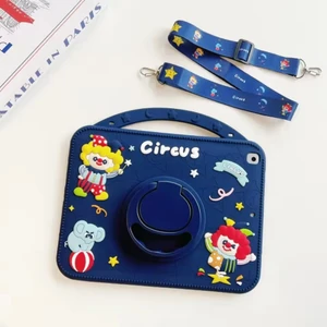 Ipad 7 8 9. Nesil 10.2 Inç Uyumlu  Circus Askılı Kalemlikli Standlı Çocuk Tablet Kılıfı