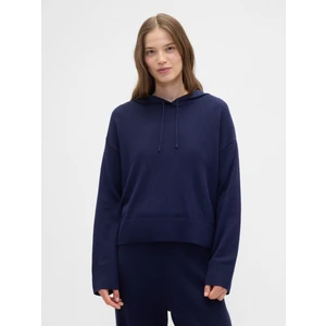 Kadın Lacivert Relaxed Cashsoft Kapüşonlu Sweatshirt