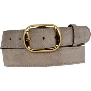 %100 Hakiki Deri, Gold Tokalı 4 cm Gri Süet Kadın Kemeri; Kot, Spor Kemer=süet.44.gri