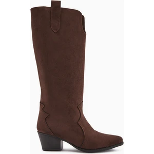 Frida Kahve Süet Western Kadın Çizme