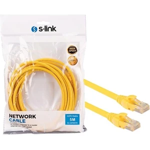 S-Link SL-CAT605YE Cat6 5 Metre RJ45 Patch Network Ethernet Internet Kablosu