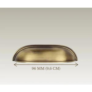 Can Metal Tas Midye Çanak 96MM Antik Sarı Dolap Çekmece Vestiyer Mobilya Kulpu Metal Kulp