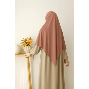 Tesettür Hijab Medine Ipeği Eşarp Camel