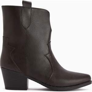 Erica Kahve Topuklu Western Kadın Bot