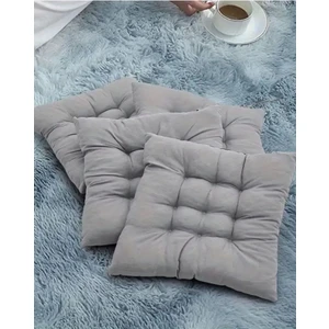 İstanbul Kumaş 4’lü Sandalye Minderi – Bağcıklı, Çökme Yapmaz Sünger Dolgulu, Yıkanabilir – 40X40 cm